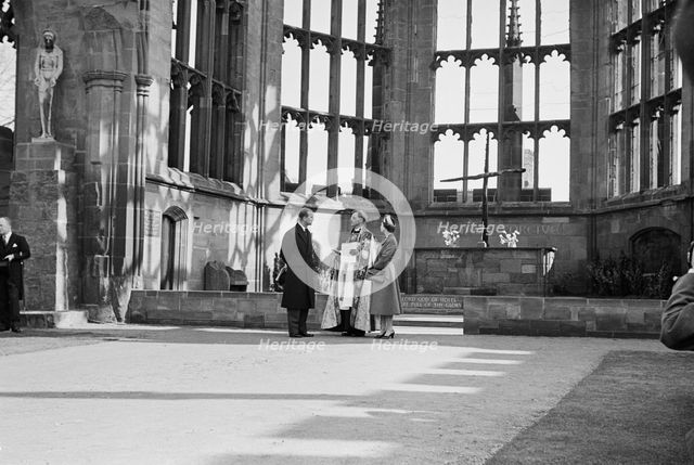 Ruined Cathedral Church of St Michael, Bailey Lane, Coventry, 23/03/1956. Creator: John Laing plc.