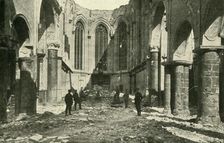 Ruined church at Visé in Belgium, 1914-1918, (c1920). Creator: Underwood & Underwood