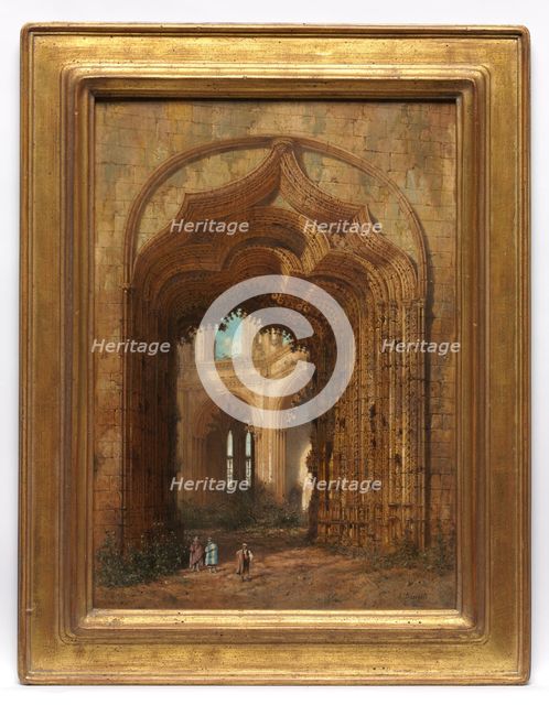 Ruined Church, c. 1840. Creator: Adrien Dauzats (French, 1804-1868).