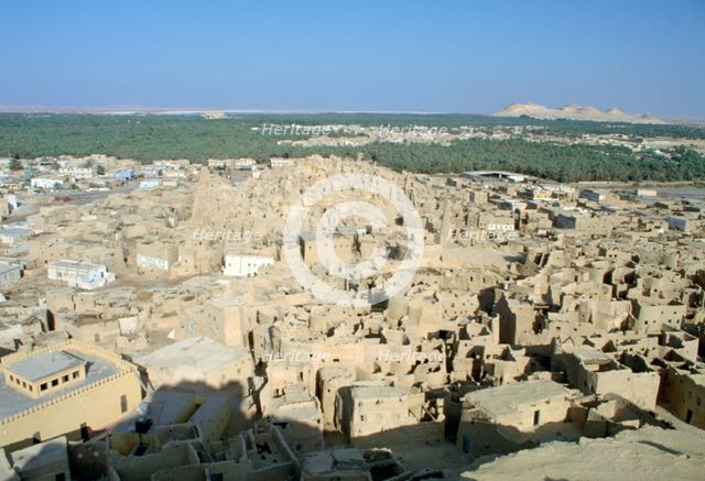 Ruined citadel, Siwa, Egypt, 1992.  Creator: Vivienne Sharp.
