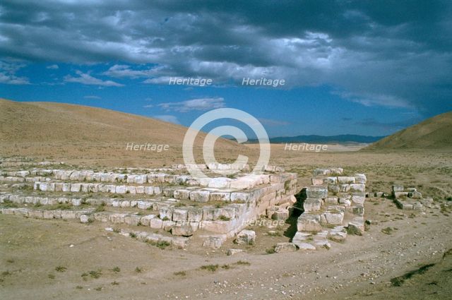 Ruined corbelled arch of an aqueduct, Jerwan, Iraq, 1977. Creator: Vivienne Sharp.