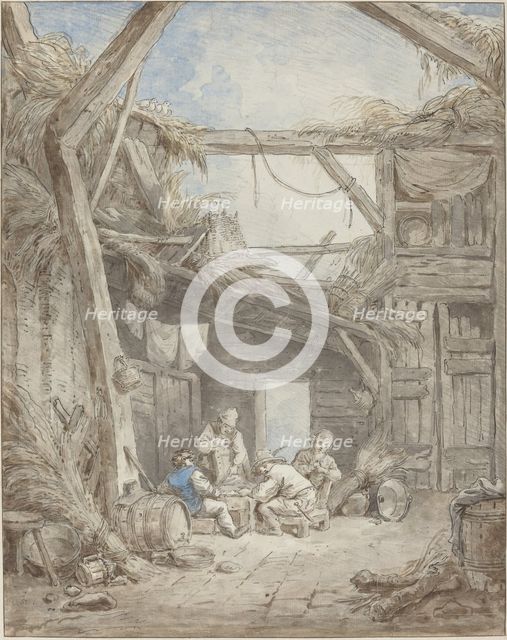 Ruined Farm, c. 1770/1775. Creator: Hubert Robert.