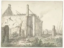 Ruined house in Utrecht, 1674. Creator: Herman Saftleven the Younger