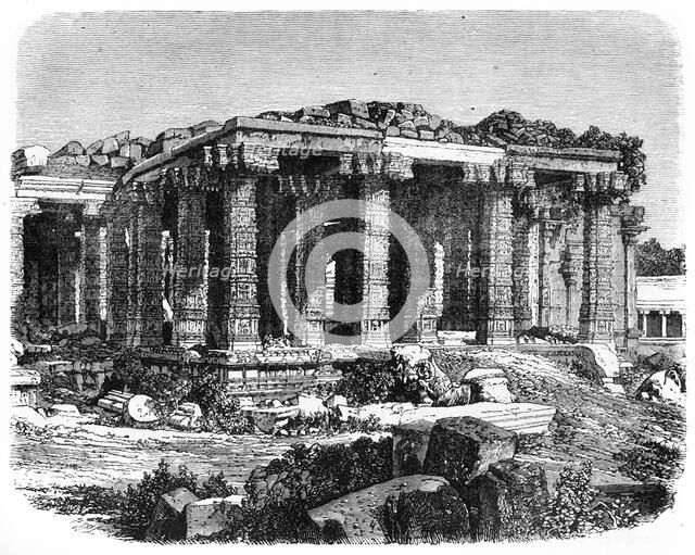 'Ruined Temple of Chillambaram', c1891. Creator: James Grant.