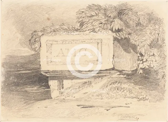 Ruined Tomb Inscribed "A.M.G.". Creator: John Sell Cotman.