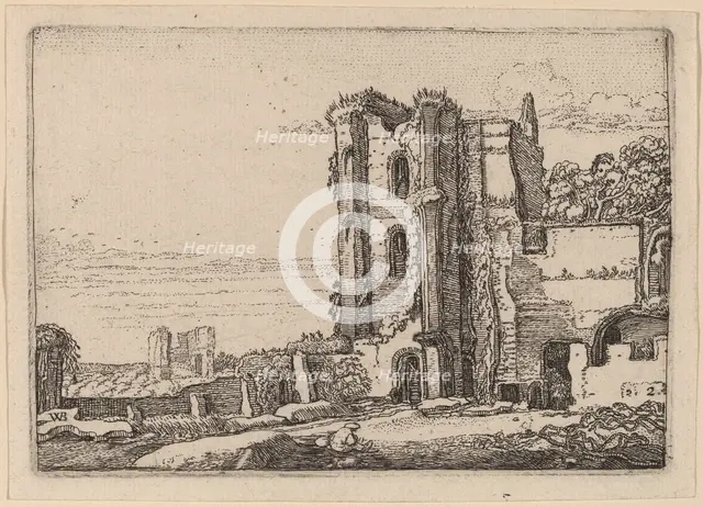 Ruined Tower Right of Center, 1621. Creator: Willem Pietersz. Buytewech.