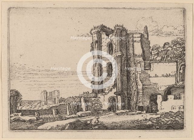 Ruined Tower Right of Center, 1621. Creator: Willem Pietersz. Buytewech.