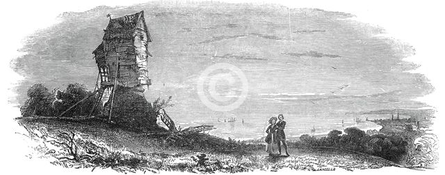 Ruined windmill, 1845. Creator: Unknown.