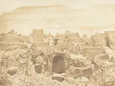 Ruines d'une ville chrétienne, à Médinet-habou (Thèbes), 1849-50. Creator: Maxime du Camp