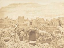 Ruines d'une ville chrétienne, à Médinet-habou (Thèbes), 1849-50. Creator: Maxime du Camp