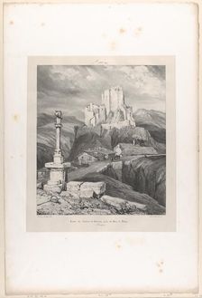 Ruines du Château de Bouzols, près du Puy en Velay, 1831. Creator: Godefroy Engelmann