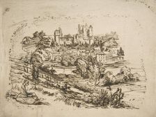 Ruines du Château de Pierrefonds (Ruins of the Château de Pierrefonds, after Viollet-le-Du..., 1858. Creator: Charles Meryon