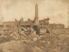 Ruines du Palais de Karnac - Vue prise à l'extrêmité du Sanctuaire, 1849-50. Creator: Maxime du Camp