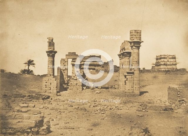 Ruines du Temple d'Herment (Hermentis), 1849-50. Creator: Maxime du Camp.