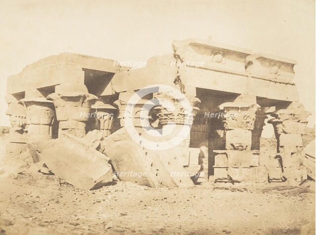 Ruines du Temple de Koum-Ombou (Ombos), 1849-50. Creator: Maxime du Camp.