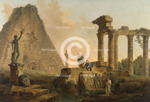 Ruines romaines, 1776. Creator: Hubert Robert.