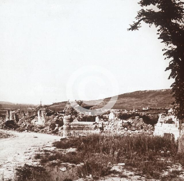 Ruins, Chauny, northern France, c1914-c1918. Artist: Unknown.