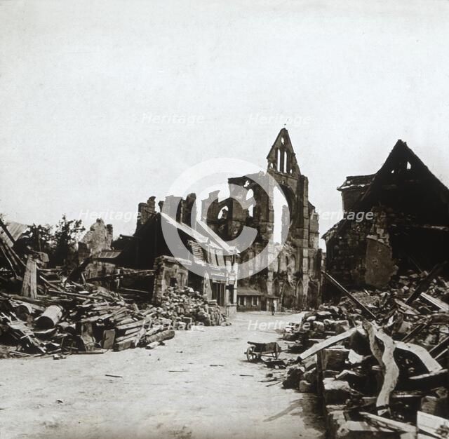Ruins, Craonne, northern France, c1914-c1918. Artist: Unknown.
