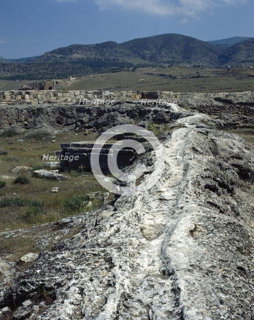 Ruins and canalization, Hierapolis, Turkey, early 2nd century BC (1999). Creator: Unknown.