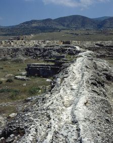 Ruins and canalization, Hierapolis, Turkey, early 2nd century BC (1999). Creator: Unknown