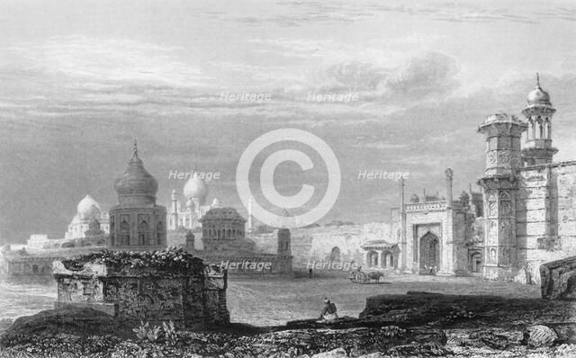 'Ruins About the Taj Mahal, Agra', 1834. Creator: Unknown.