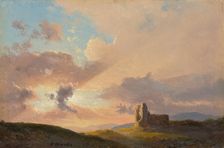 Ruins at sunset, 1835-1850. Creator: Karol Marko
