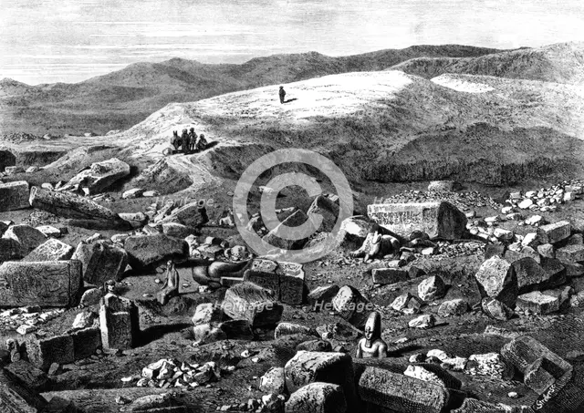 'Ruins at Tanis, Egypt', 1880. Artist: Streller