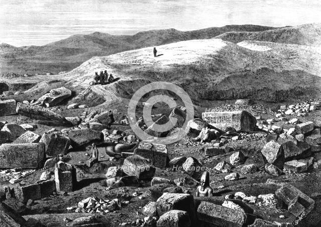 'Ruins at Tanis, Egypt', 1880. Artist: Streller