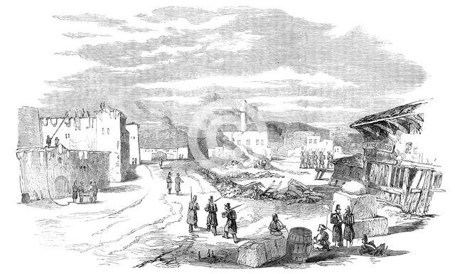 Ruins at Varna, after the recent fire, 1854. Creator: Unknown.