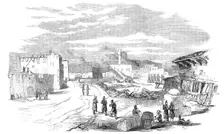 Ruins at Varna, after the recent fire, 1854. Creator: Unknown