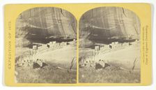 Ruins in Cañon de Chelle, N. M., in a cavity in the wall, 60 feet above present bed of Cañon..., 187 Creator: Tim O'Sullivan