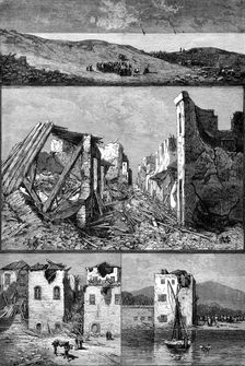 Ruins in Chios after the late disastrous earthquake, 1881. Creator: Unknown