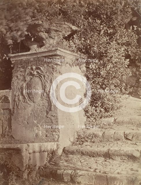 [Ruins in a Garden], 1870s. Creator: Unknown.