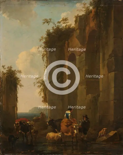 Ruins in Italy, 1658. Creator: Nicolaes Berchem.