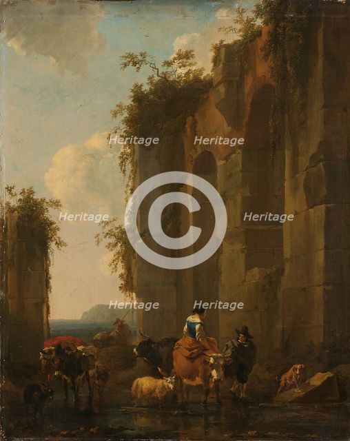 Ruins in Italy, 1658. Creator: Nicolaes Berchem.