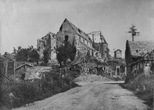 Ruins in the Somme, 3 Aug 1918. Creator: Bain News Service