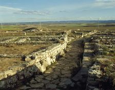 Ruins, Iberian-Roman settlement of Cabezo de Alcala, Province of Teruel, Aragon, Spain, 2001. Creator: LTL