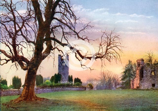 Ruins on the Hill of Slane, County Meath, Ireland, 1924-1926. Artist: MC Green