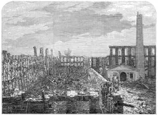 Ruins of Colonel Colt’s patent firearms factory at Hartford, Connecticut,...destroyed by fire, 1864. Creator: Unknown