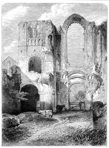 "Ruins of Castle Acre Priory, Norfolk", by R. P. Leitch, from the Royal Academy Exhibition, 1860. Creator: Unknown