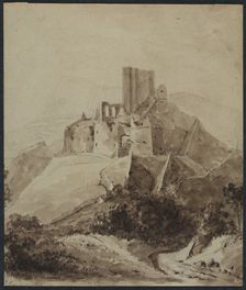 Ruins of Chateau dArque, 1819. Creator: Isidore Justin Taylor (French, 1789-1879)
