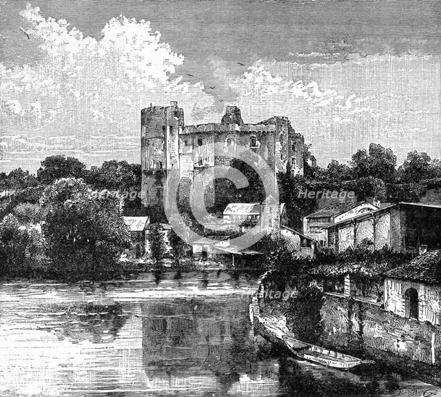 Ruins of Château de Clisson, France, 1898. Artist: Barbant