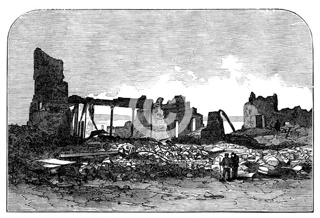 Ruins of Chicago after the Fire: Crosby Opera House, 1871. Creator: Unknown.