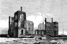 Ruins of Chicago after the Fire: Michigan Railway Southern Depot, 1871. Creator: Unknown