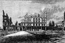 Ruins of Chicago after the Fire: Pacific Hotel, 1871. Creator: Unknown