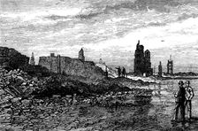 Ruins of Chicago after the Fire: Sherman House Block, 1871. Creator: Unknown