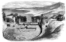 Ruins of a Theatre at Taurominium - Mount Etna in the Distance, 1858. Creator: Unknown