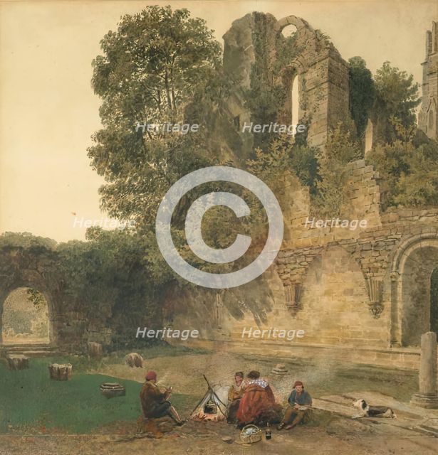 Ruins of a Bishop's Palace, Lincoln, 1825-1849. Creator: Peter de Wint.