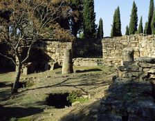 Ruins of a building, El Puig de Sant Andreu, Ullastret, Catalonia, Spain, (1999). Creator: LTL