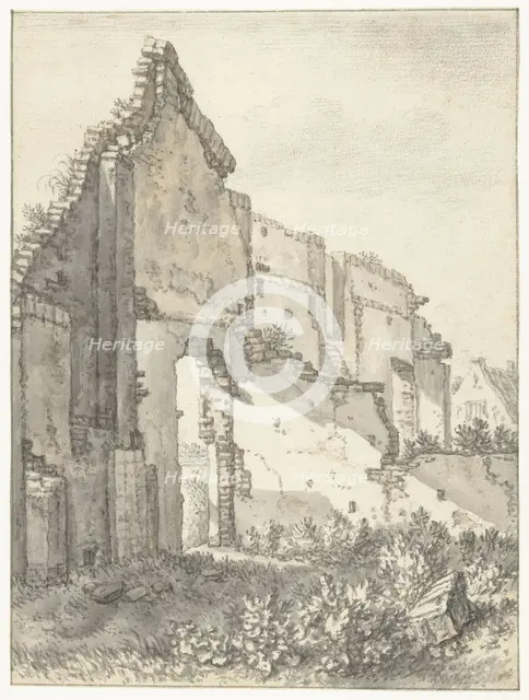 Ruins of a building in Utrecht, 1674. Creator: Herman Saftleven the Younger.